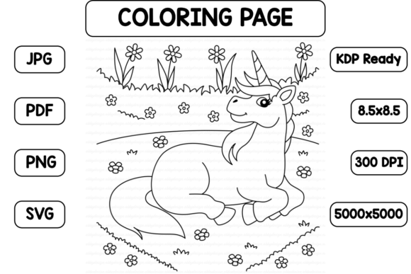 A Crafters Review of the Unicorn Flower Field Coloring Graphic