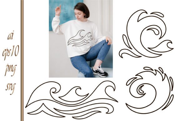 Brand Design Review: 72 Doodle Water Wave Clipart Graphics