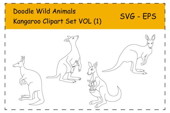 Crafting Joyful Graphics with Kangaroo Clipart Set for Wildlife-Inspired Projects