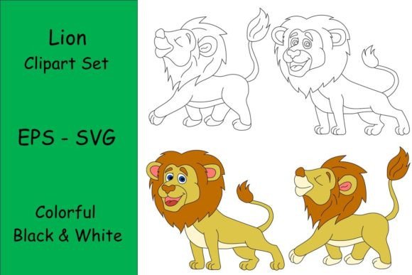 Crafting Regal Designs: A Lion Clipart Review for Graphics