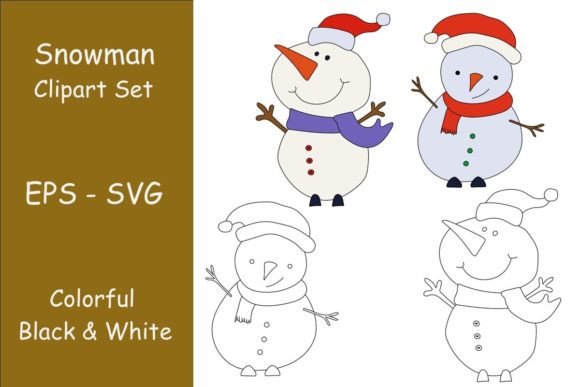 Crafting Winter Magic with the Snowmen Clipart Graphics Set
