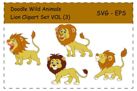 Doodle Lion Clipart: A Wild Friend for Your Embroidery Projects