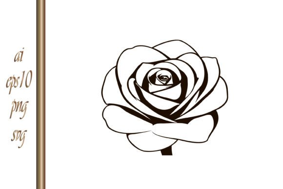 Doodle Rose Icon Flower Sketch Vector for Brand Graphics