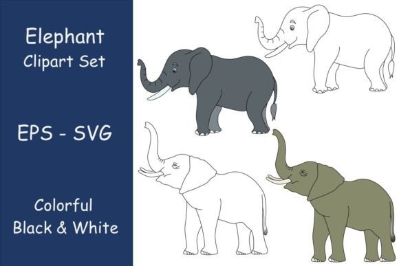 Elephant Clipart Review for Website Graphics & Craft Projects
