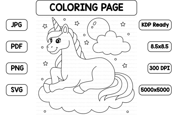 Reviewing a Cloud-Lying Unicorn Graphic for Digital Products