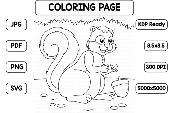 Why This Squirrel Coloring Page Is a Versatile Blog Graphics Asset